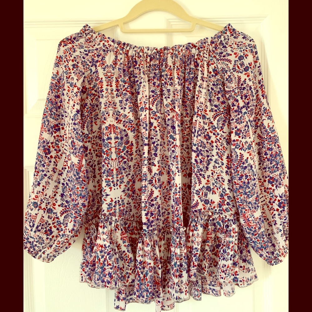 Rebeccca Taylor off the should silk top